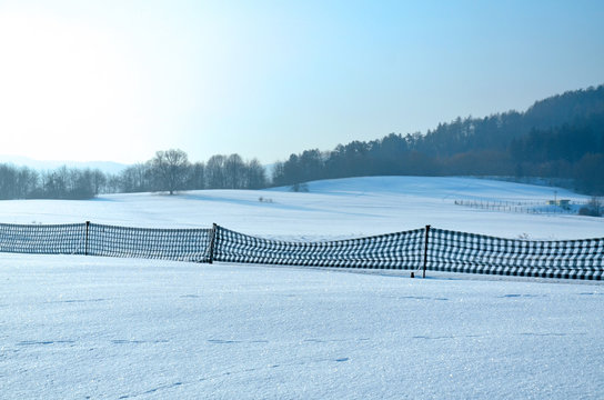 Schutz vor Schneeverwehungen