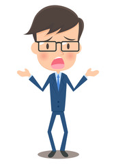 男性会社員　失敗　がっかりする