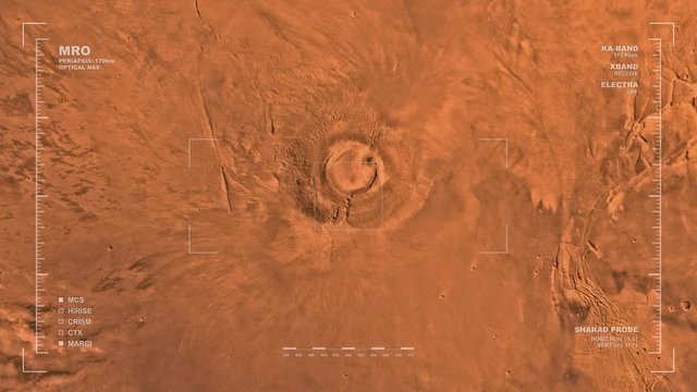 MRO mapping flyover of western section of Phoenicis Region, Mars. Clips loops and is reversible. Scientifically accurate HUD. Data: NASA/JPL/USGS
