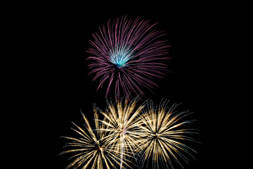 Fototapeta premium Fireworks light up the sky