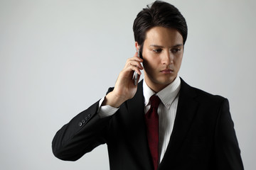 young business person making a call on the smart phone