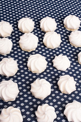 small spiral meringues - shallow depth of field