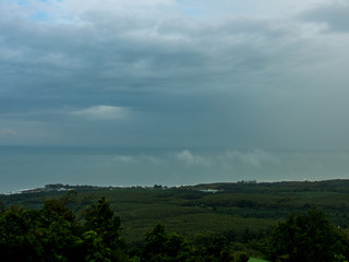 view of the  cloud over the sea after the rain ,view from mountain