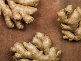 Fresh Uncooked Root Ginger Spice