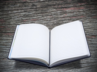 White Book on grunge wooden