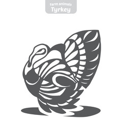 Turkey hand-drawn vector illustration.