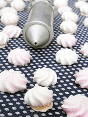small spiral meringues - shallow depth of field