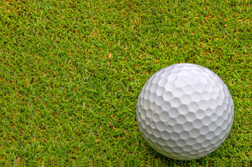 Golf ball on a putting green
