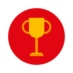 trophy cup isolated icon vector illustration design