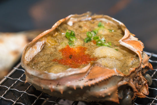 Kanimiso Korayaki or Grilled Crab butter
