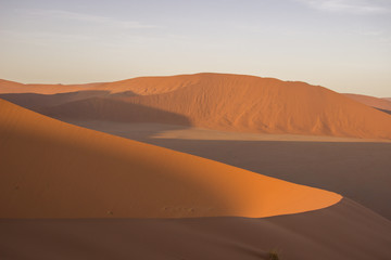 Fototapeta na wymiar Amazing sunrise in Namib desert.