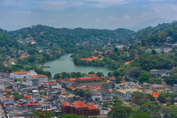 Top view of Kandy city, Sri Lanka