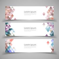 Set of banner templates.  Modern abstract Vector Illustration de