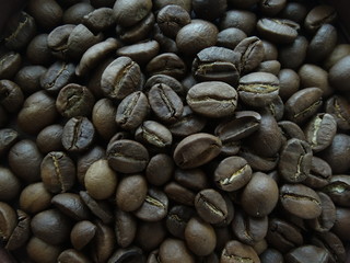 Coffee beans in a pot