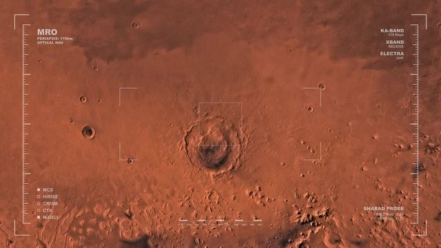 MRO mapping flyover of Ismenius Lacus Region, Mars. Clip loops and is reversible. Scientifically accurate HUD. Data: NASA/JPL/USGS 