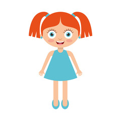 Fototapeta premium cute little girl character vector illustration design