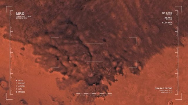 MRO mapping flyover of Casius Region, Mars. Clip loops and is reversible. Scientifically accurate HUD. Data: NASA/JPL/USGS 