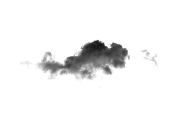 Dark clouds on white background