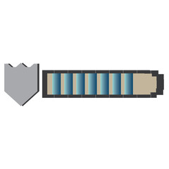 Isolated videogame bar on a white background, Vector illustration