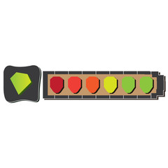 Isolated videogame bar on a white background, Vector illustration