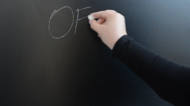 Discount text on a board.