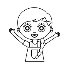 cute little girl character vector illustration design