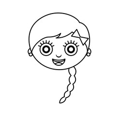 cute little girl character vector illustration design
