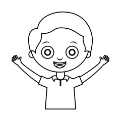 cute little boy character vector illustration design