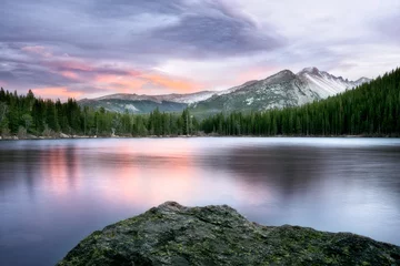 Foto op Plexiglas Bear Lake Sunset at Rocky Mountain National Park © ipivorje