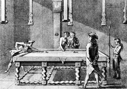 Billiard players by Daniel Chodowiecki, 1774