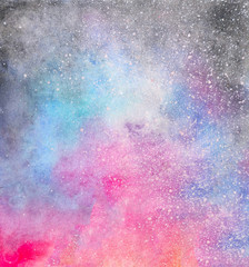 Watercolor abstract cosmic background