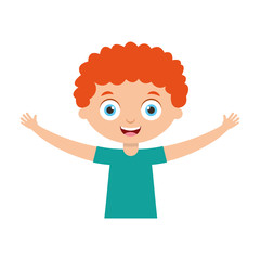 cute little boy character vector illustration design