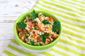 Green salad. Healthy food and vegetarian concept