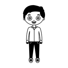 cute little boy character vector illustration design
