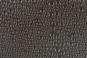 Drops on a glass surface