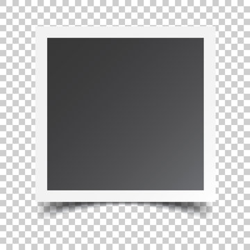 Photo frame on isolated background. For your photography and picture. Vector illustration