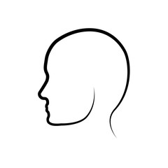 Human head silhouette icon vector illustration graphic design