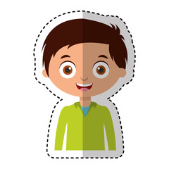 cute little boy character vector illustration design