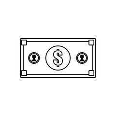 Billet money isolated icon vector illustration graphic design