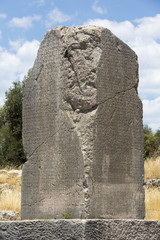Inscribed Pillar in Xanthos Ancient City, Antalya