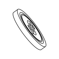 Coin money isolated icon vector illustration graphic design