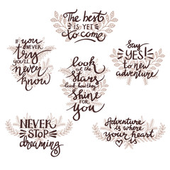 lettering. positive quotes