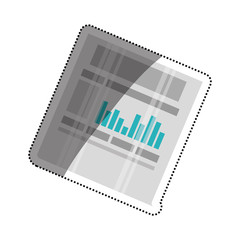 Financial chart report icon vector illustration graphic design