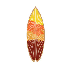Isolated Surfboard on a white background, Vector illustration