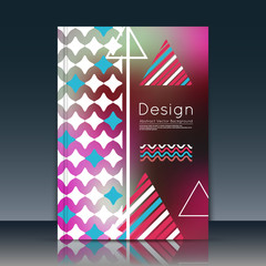 Abstract composition, notebook cover, font texture, blue, red triangle part construction, burgundy a4 brochure title sheet, creative figure icon, commercial logo surface, banner form, flier fiber