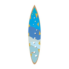 Isolated Surfboard on a white background, Vector illustration