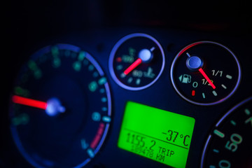 Car distance to empty