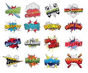 Collection vector comic sound effects pop art style © max_776