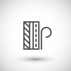 Insulation scheme line icon