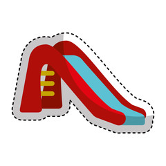 Park slide fun icon vector illustration design